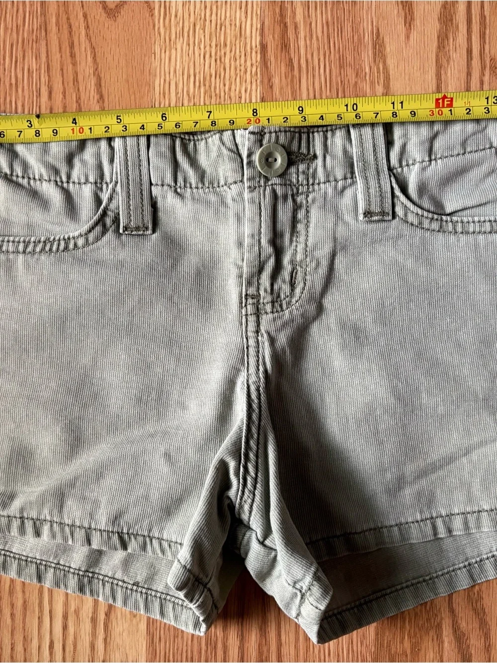 lei Olive Green Denim Shorts